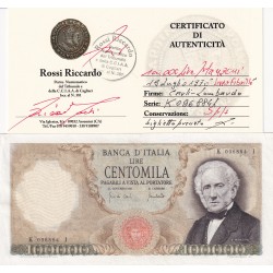 100000 LIRE MANZONI 1970 SENZA FIBRILLE 
